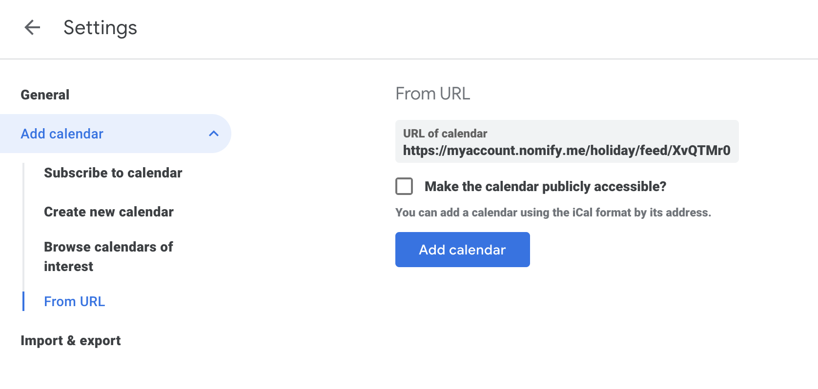 Holidays Exporting Holidays via a Live Calendar (iCal) Feed Redbeck